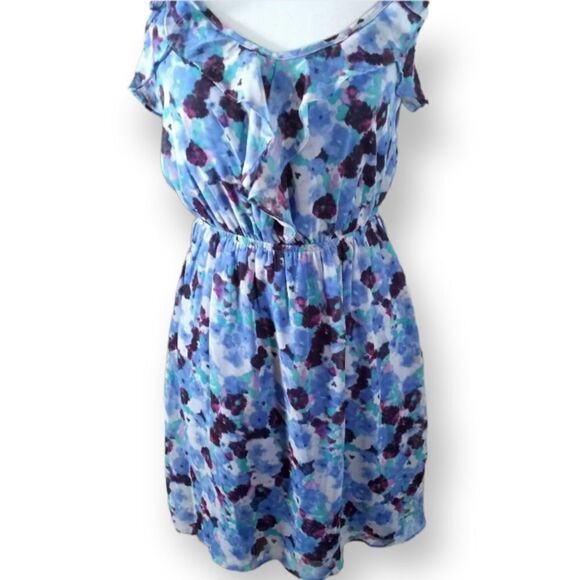 SOPRANO FLORAL BLUE DRESS SZ.S EUC - Picture 3 of 6